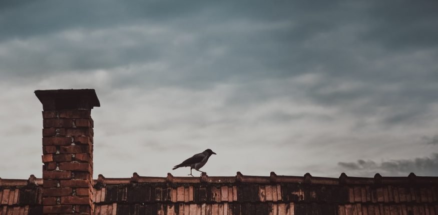 zanieczyszczone powietrze atmosferyczne nad miastem